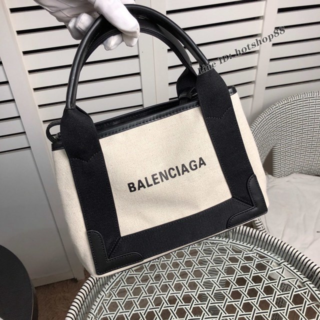 Balenciaga專櫃爆款小號購物袋手提帆布包 巴黎世家新版一行字帆布字母包 fyj1839